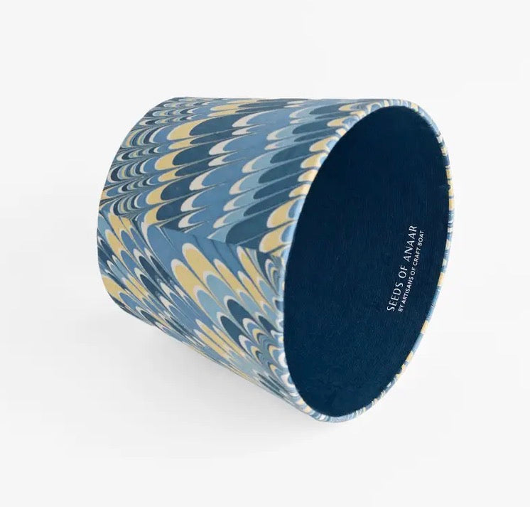 Lampshade Cover-Mountain Blue Yellow