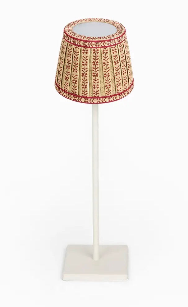 Lampshade Cover-Floral Stripe Ochrered