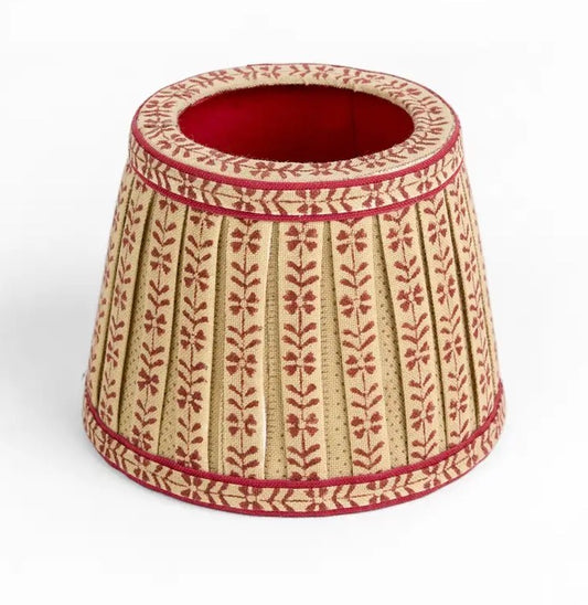 Lampshade Cover-Floral Stripe Ochrered