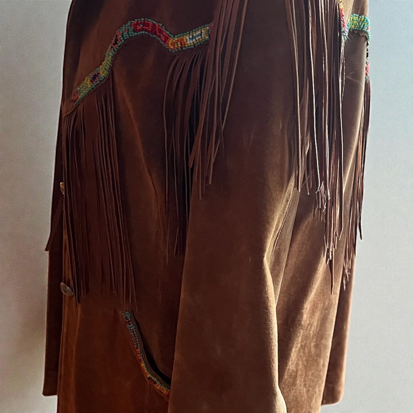 Vintage Beaded Suede Jacket