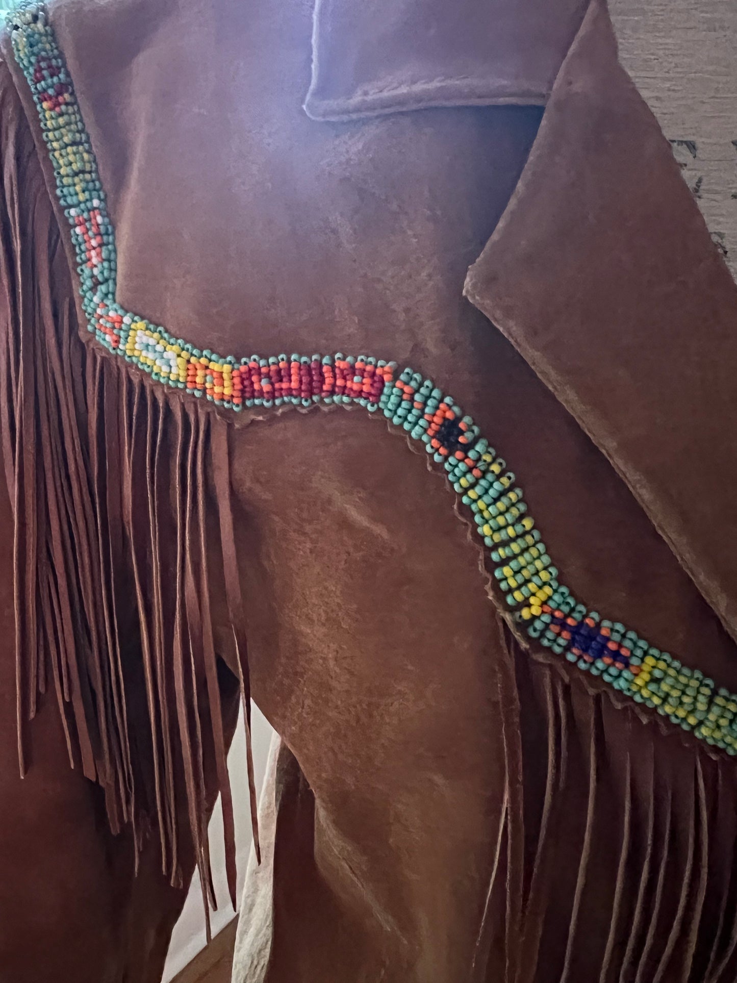 Vintage Beaded Suede Jacket