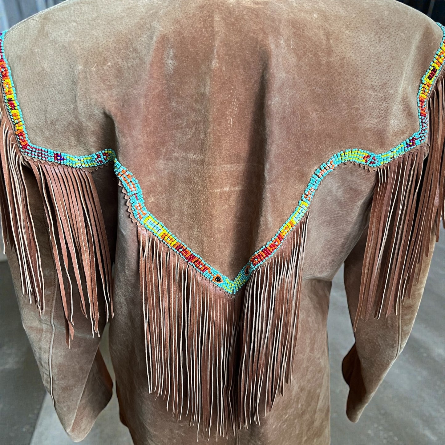 Vintage Beaded Suede Jacket